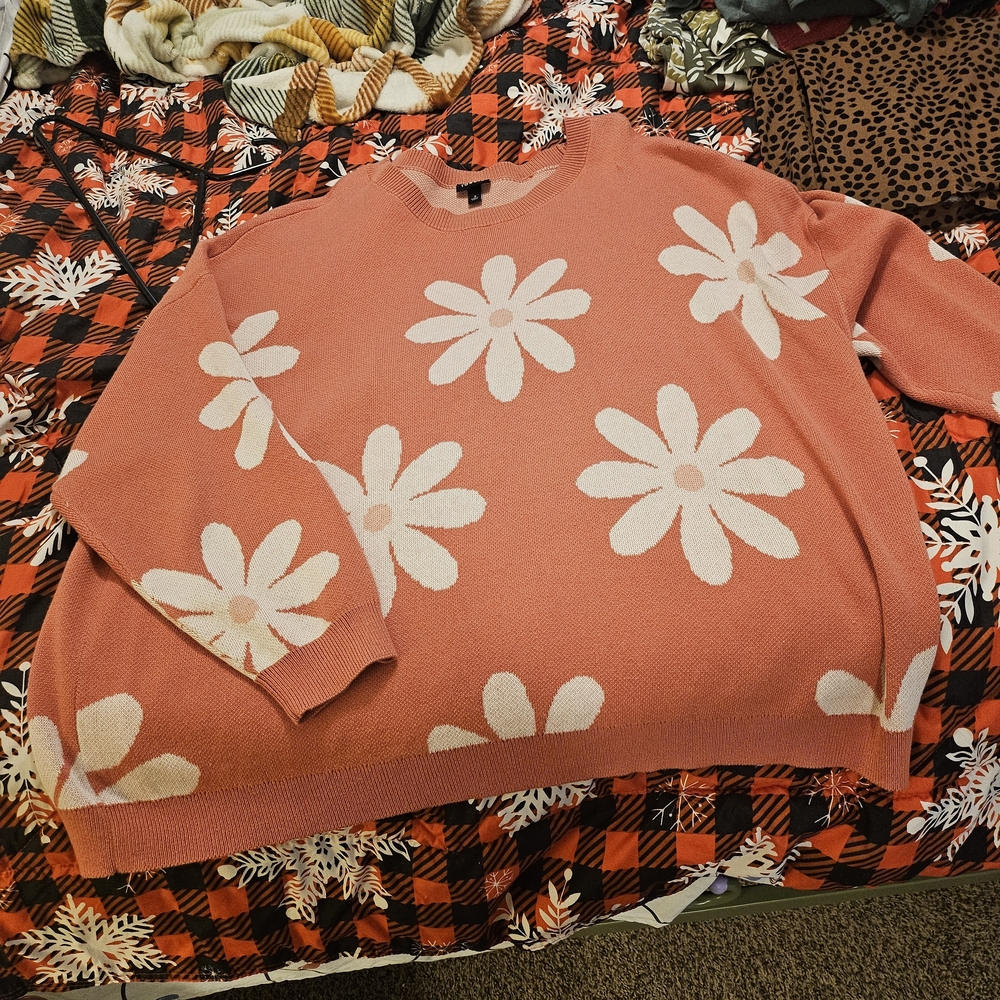 Floral Pink Sweater